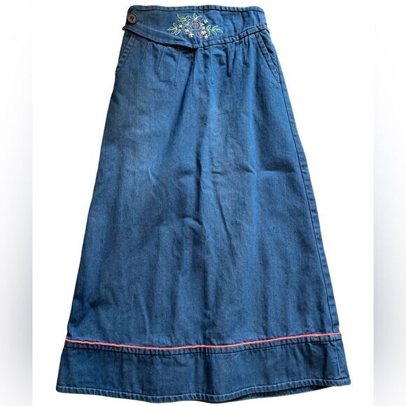 NWT Marc Jacobs Embroidered Jean Maxi Skirt - Picture 2 of 12